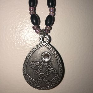 Silver OM symbol pendant necklace🧿🔮🕉